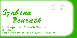 szabina meurath business card